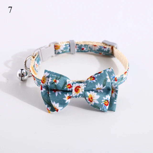 Plaid Print Pet Bow Tie Collar